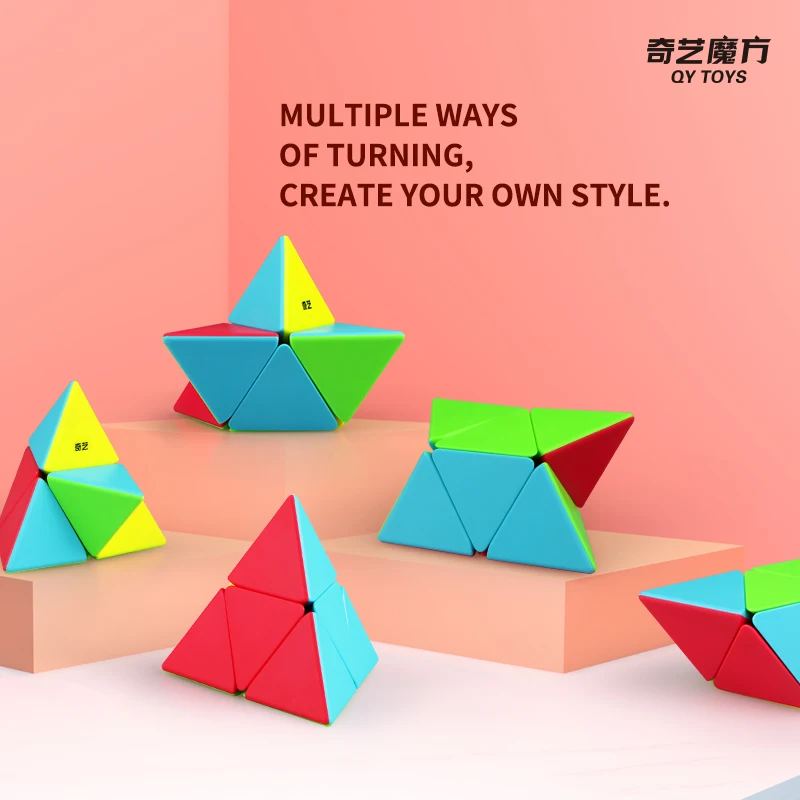[Picube] QiYi 2x2 Pyraminx Speed Magic Cube Puzzle Toys для детей SpeedCube Pyramid 2x2x2 Shaped Cubo Magico Упаковка