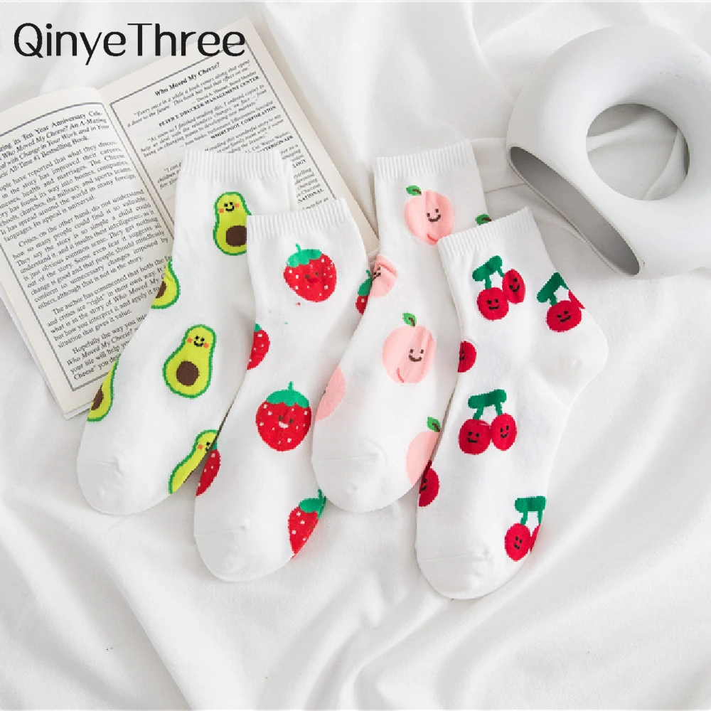 

1 пара, женские хлопковые носки с мультяшным принтом