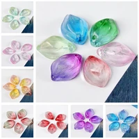 10pcs 13mm x 9mm petal shape crystal glass loose crafts beads top drilled pendants for earring jewelry making diy crafts
