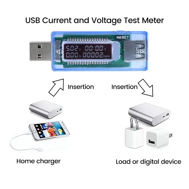 Измерители напряжения Ток Напряжение Емкость батареи Тестер USB Вольт Доктор