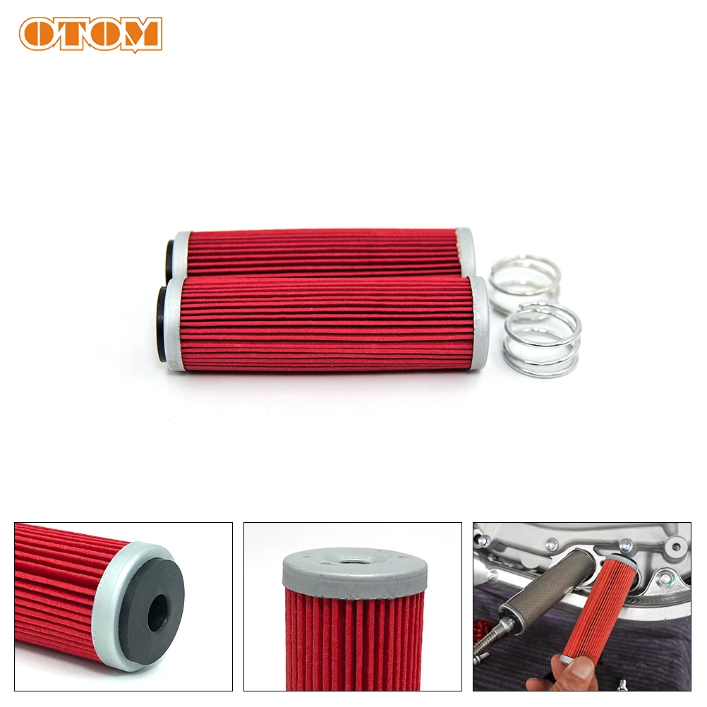 OTOM Motorcycle 2/4 Pcs Engine Oil Filters Imported Filtration Paper For ZONGSHEN NC250 NC450 Off-Road Motocross Dirt Bike Parts