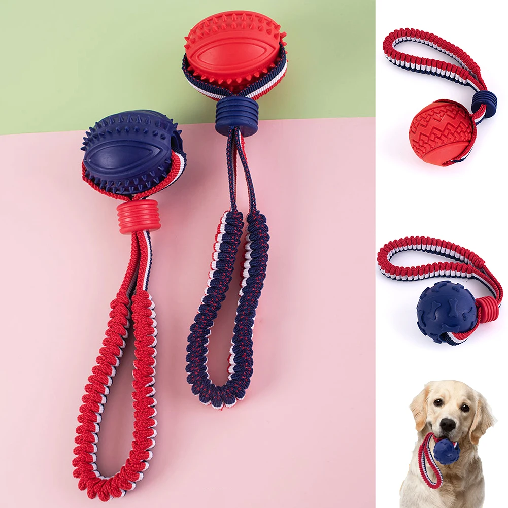 

Интерактивная обучающая веревка для домашних животных, мячи с узелком, укусы, собаки, жевательные игрушки, молярный мяч для чистки зубов щен...