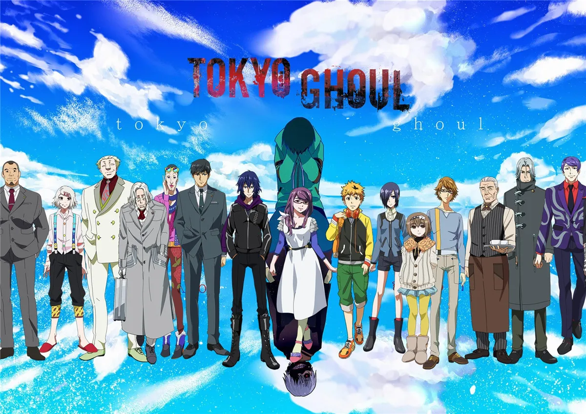 Постер из крафт-бумаги Токийский Гуль наклейка на стену с искусственным рисунком