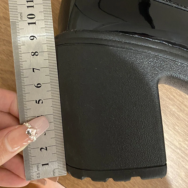 Женские лоферы в стиле ретро на высокой платформе и массивном каблуке Lucyever