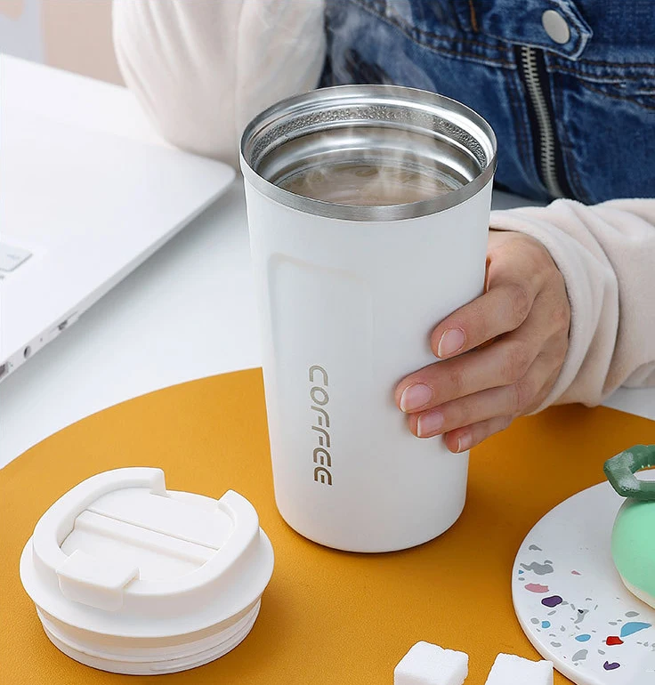 

380/510ML Stainless Steel Coffee Mug Leak-Proof Thermos Travel Thermal Vacuum Flask Insulated Cup Milk Tea Water Bottle