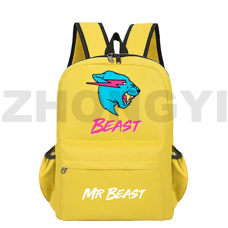 

Новинка, дорожный рюкзак с надписью «Mr Beast», рюкзак для студентов, Женский Повседневный Рюкзак с аниме «Mr Beast» для школы, рюкзаки для девочек-...