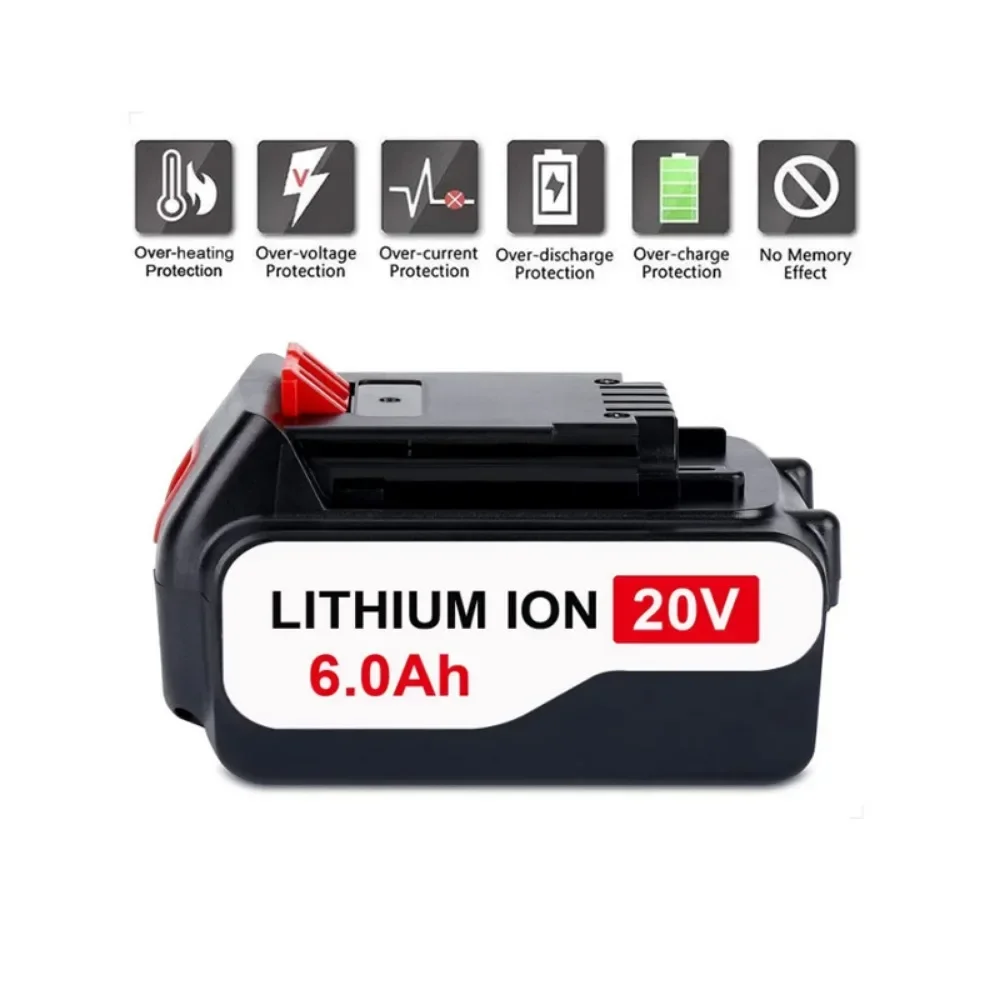 Для BLACK & DECKER LBX20 20 В 2 5/6 0 Ач литий-ионная аккумуляторная батарея замена LB20 BL2018 LBXR20