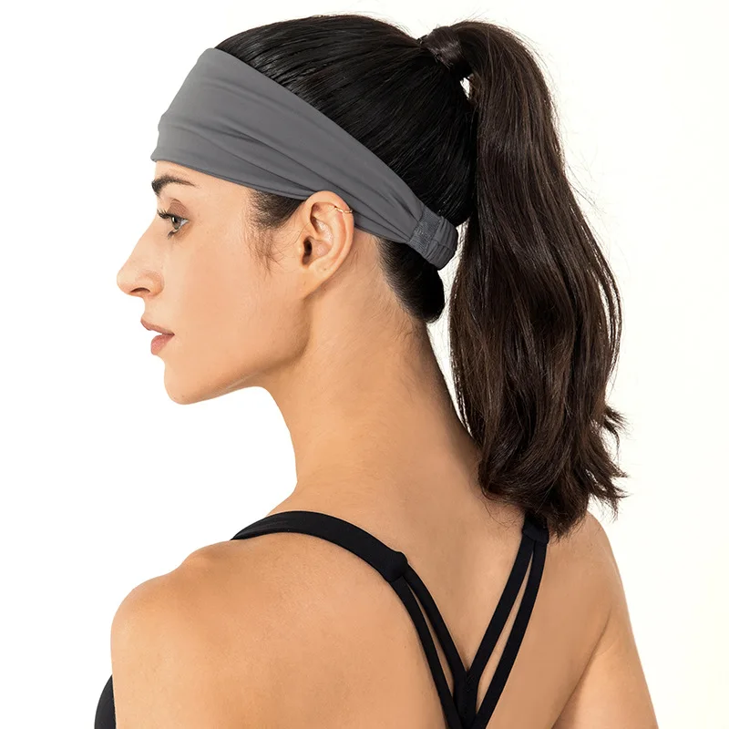 Sports Hair Band Women's Anti Sweat Headband Sweat Absorbing and Guiding Headband, Yoga, Running, Fitness, Wide Hair Band