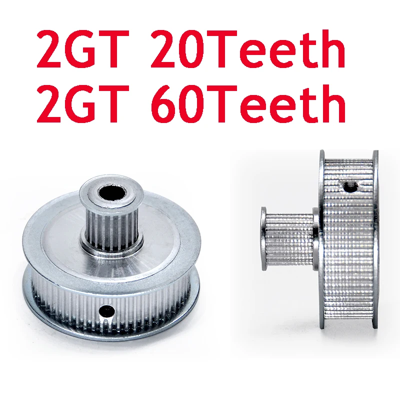 

2GT60 зубцы с 2GT20 зубьями двойной ременной шкив двойной ряд комбинированное колесо для преобразования множество колес коэффициент скорости 1:3