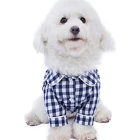 lvtubanlv knuffelen dog shirt cotton plaid pajamas puppy clothes for small dogs cats stylish pet pjs sleepwear soft breathable