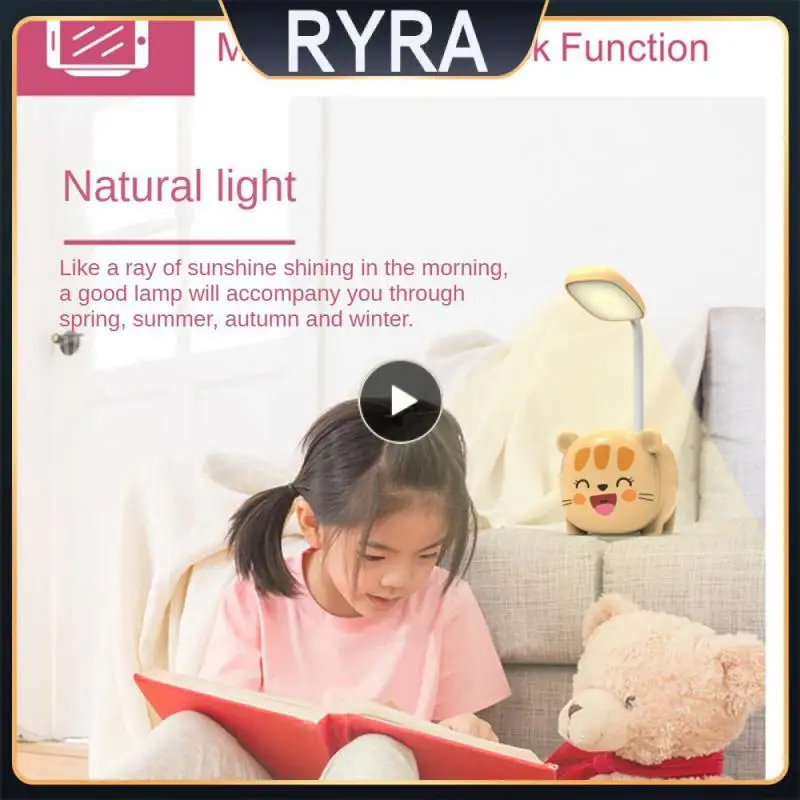 

3w Desk Lamp Usb Rechargable Eyes Protection Led Light Bedroom Lighting Table Lamp 250mah Student Bedside Lamp Abs Reading Lamp