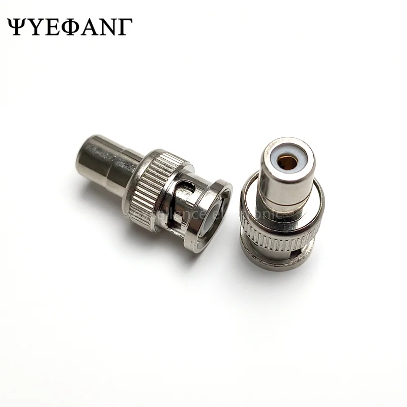 

2pcs BNC Male Plug To RCA Female Jack Adapter Connector Coaxial CCTV Durable
