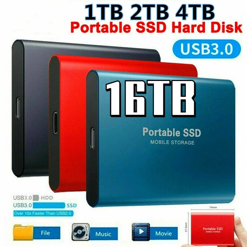 2022 новый оригинальный внешний жесткий диск SSD 8 ТБ 16 HD USB HDD устройство для хранения