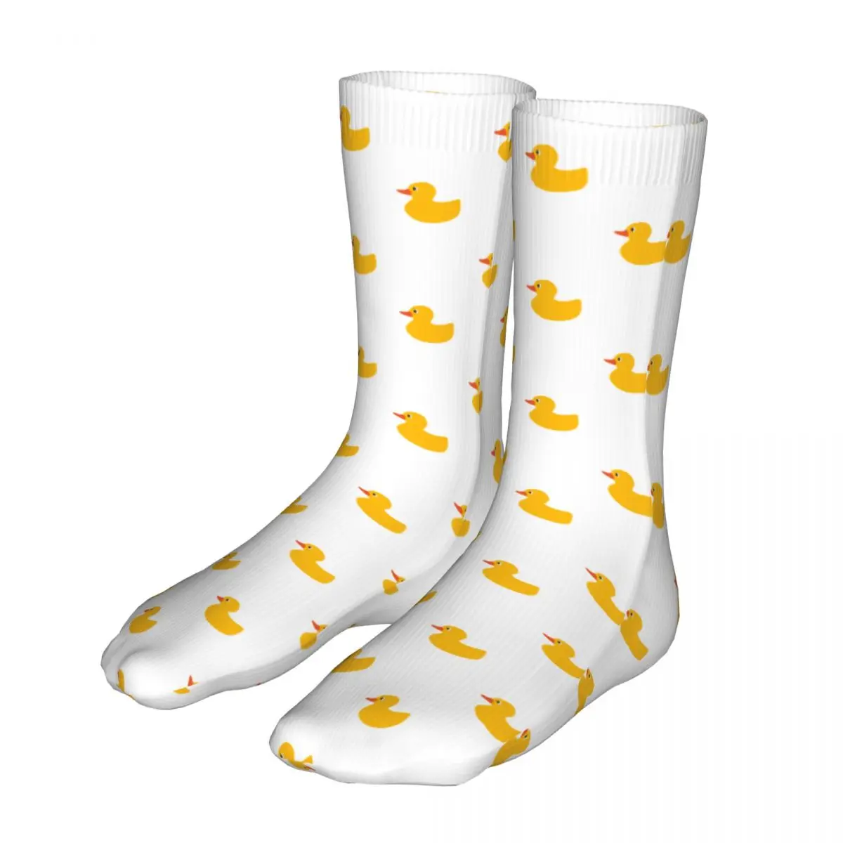 

Female Sports Cartoon Yellow Duck Pattern Socks Cotton Funny Woman Socks