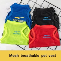summer new cat dog clothes vest mesh beathable beach vest cute peu ltra thint shirt sunscreen cartoon vest for samll cats puppy