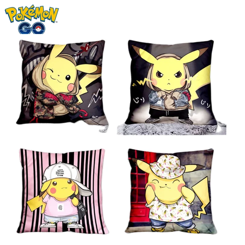 

Pokemon New Anime Peripheral Cartoon Kawaii Pikachu Double Sided Pillow Pillow Creative Cute Cushion Festival ins Gift Wholesale