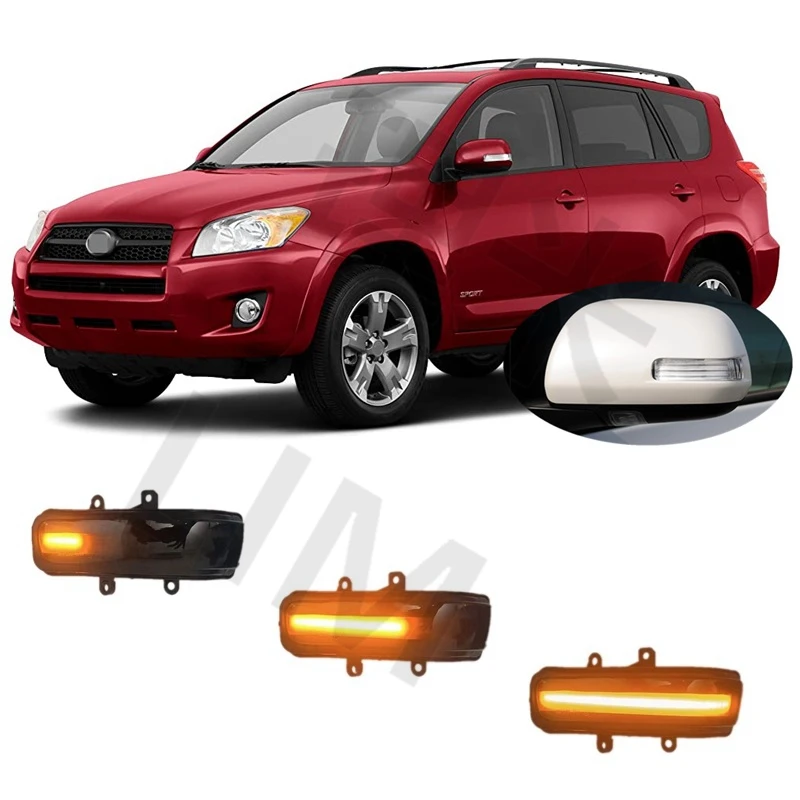 

Для Toyota RAV4 III Vanguard ACA GSA ACE 2009 2010 2011 2012 2013 2014, Динамический светодиодный последовательный зеркальный указатель поворота