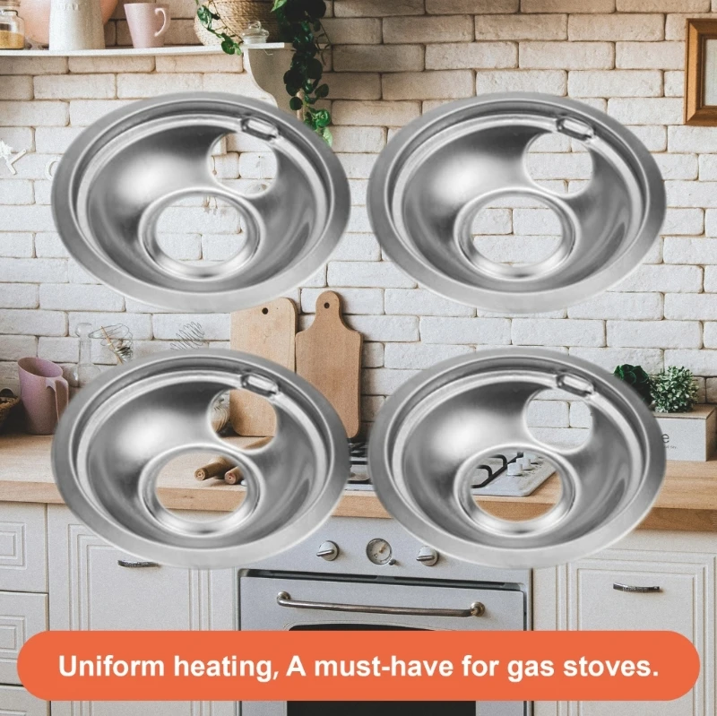 M2EE 4 шт. набор светоотражающих чаш из нержавеющей стали поддоны для плит горелки