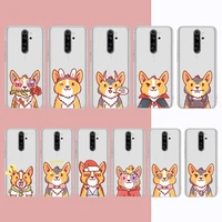 welsh corgi lovely animal phone case for samsung s20 s10 lite s21 plus for redmi note8 9pro for huawei p20 clear case