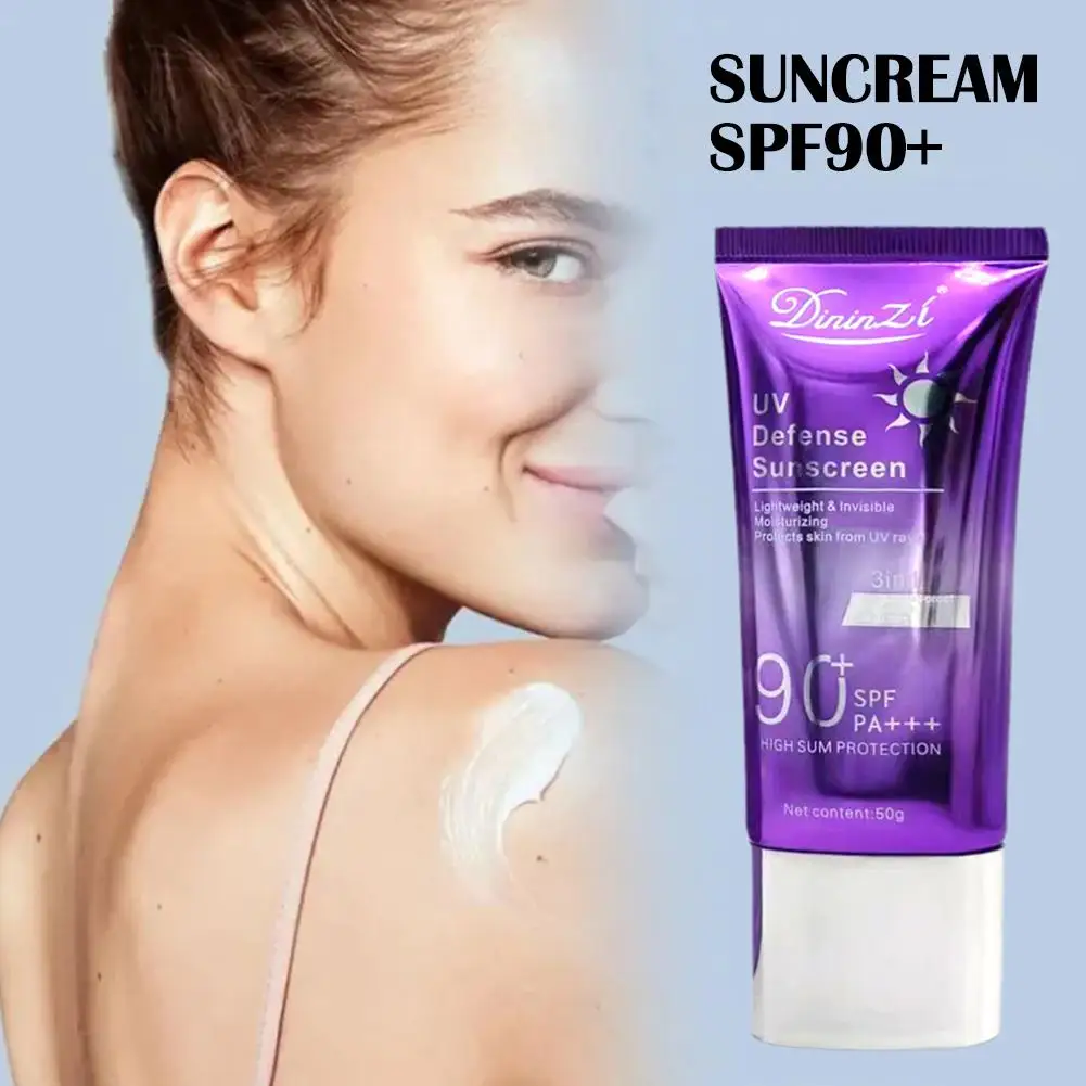 Солнцезащитный крем SPF90 + фиолетовый изоляционный лосьон длинный отбеливающий