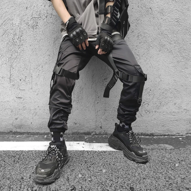 

2021 Joggers Men Hip Hop Cargo Pants Streetwear Mens Clothing Hip Hop Japanese Harajuku Fashion Popular Street Pop Clothing