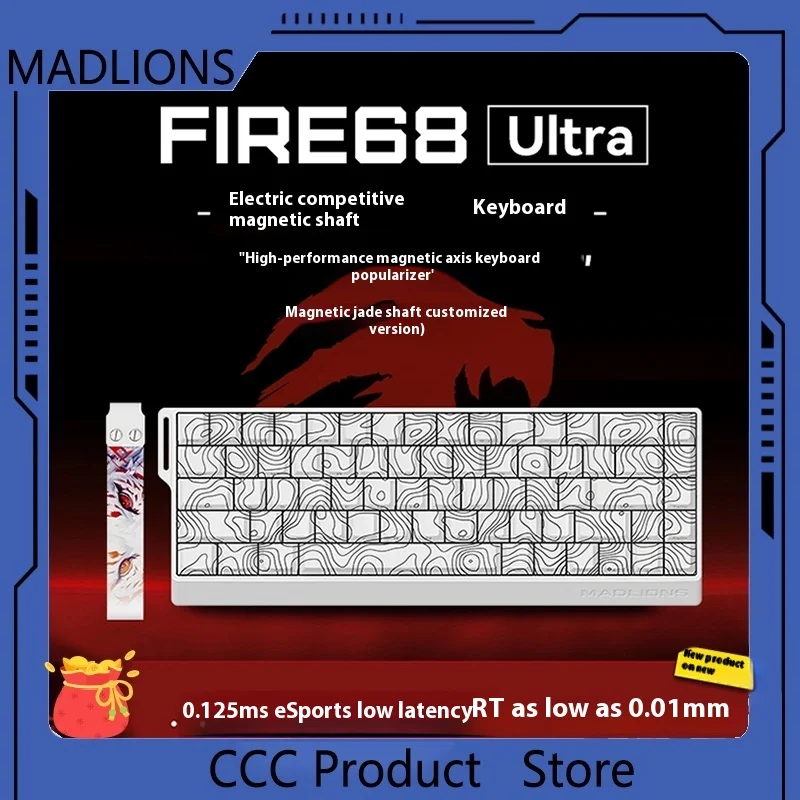 Новая игровая клавиатура MADLIONS Fire68/Fire68 Ultra с магнитной осью полная клавиша
