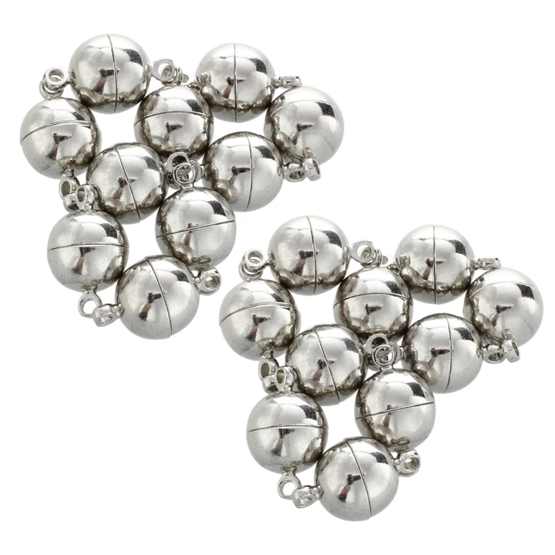 

20 шт., круглые магнитные застежки из сплава, 10 мм