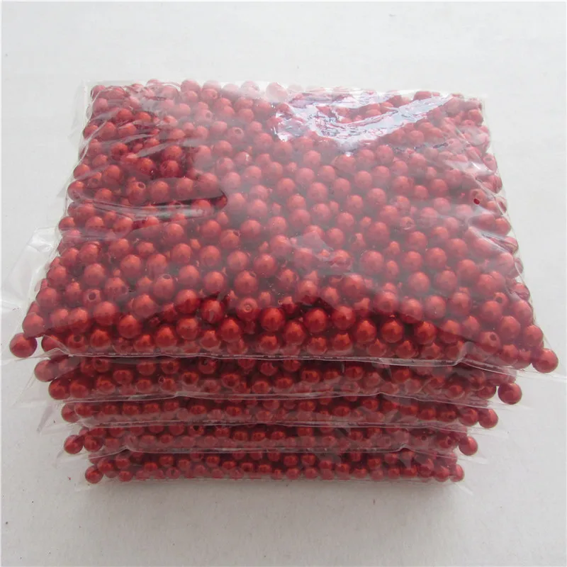

4-20mm red Loose Beads 500g Round for Handmade DIY Necklace Bracelet Jewelry Findings Jewelry Making accessory