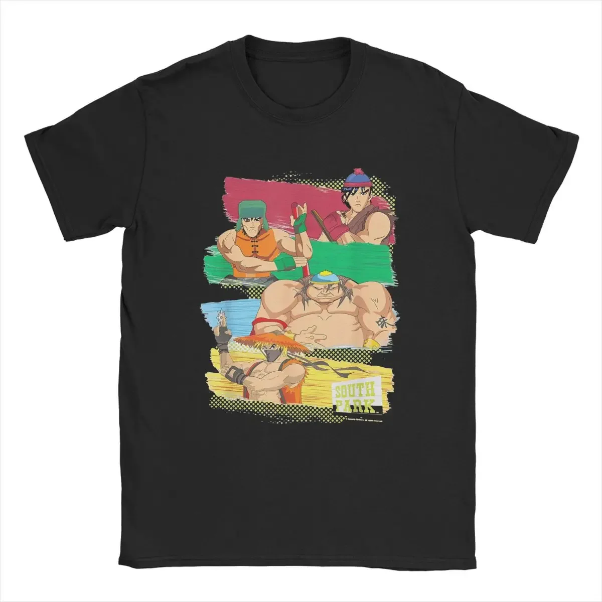 Футболка мужская винтажная из чистого хлопка с коротким рукавом и круглым