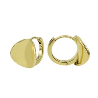 agsnilove hoop earrings 14k gold plated large concave generous huggie earrings hoops women jewelry everyday wearing