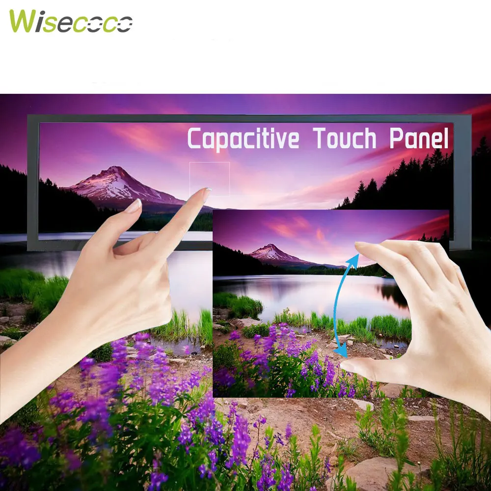 ЖК-монитор Wisecoco диагональю 8 дюйма с длинной полосой 1920x480 Aida64 дисплей s HSD088IPW1