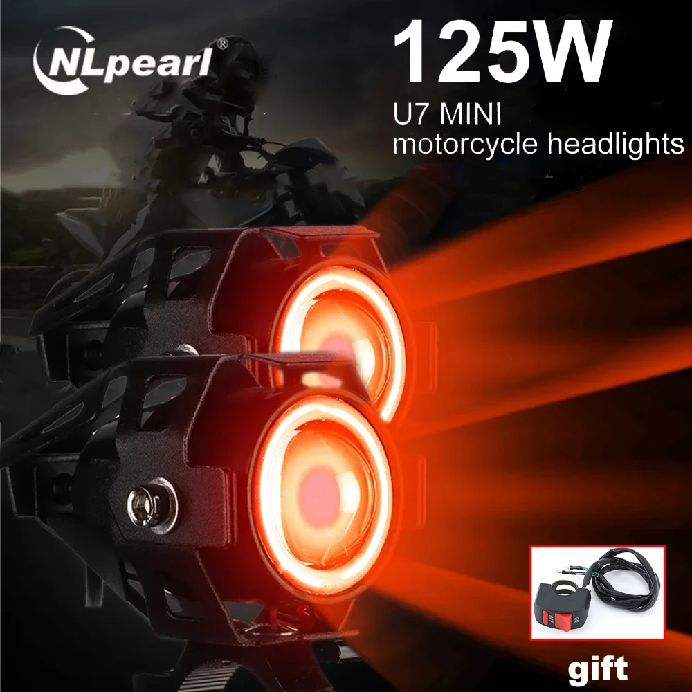 Фары NLpearl «ангельские глазки» для мотоцикла, 125 Вт, 2 шт.