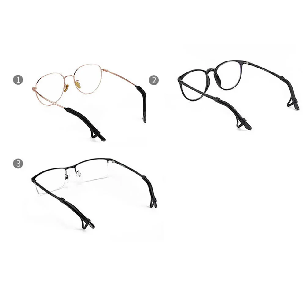 

1 пара, нескользящий Силиконовый Чехол для очков