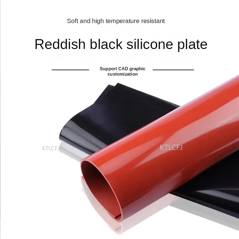 

500x500 мм 1 мм-10 мм красная Черная Пластина коврик силиконовый резиновый лист высокая термостойкость фотоэлемент