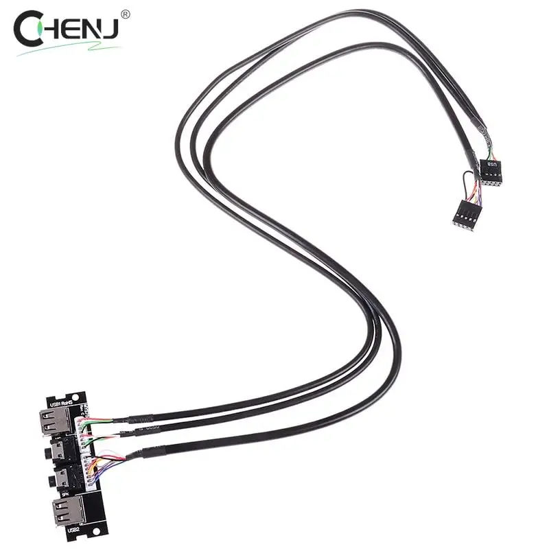 

1Pc Audio Cable PC Computer Case PCB Front Panel USB 2.0 Audio Port Mic Cable Motherboard Connection Cable