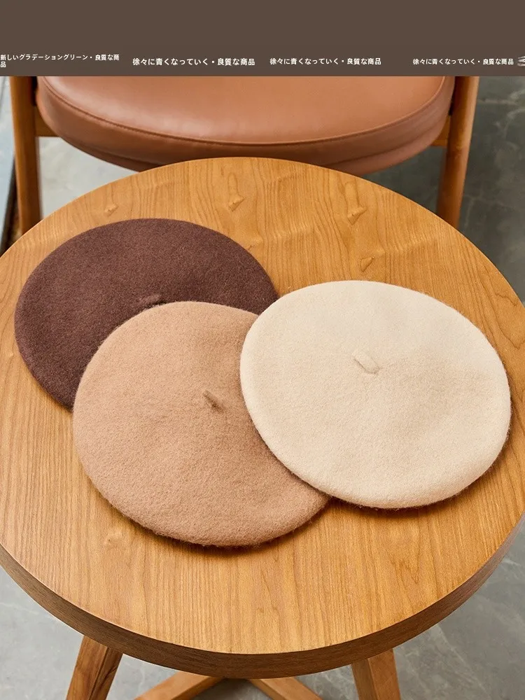 Самоудерживание! Однотонный флисовый берет женский осенне-зимний универсальный