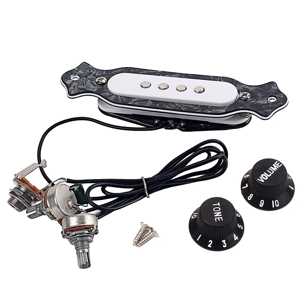 

1 Set Soundhole Pickup Cigar Box Magnetic Pre-wired 4 String Soundhole Pickup Guitar Parts for Musical Instrument Guitar Bass