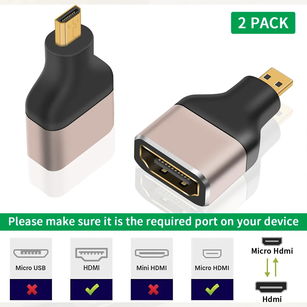 Адаптер Bonola Micro HDMI-HDMI 8K 2 шт. разъем мама на HDMI папа поддержка при 60 Гц для
