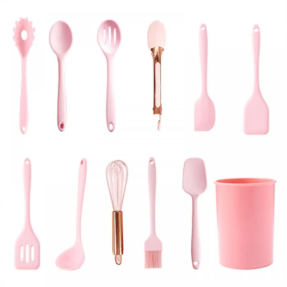 

11pcs Oil Brush Kitchen Cooking Tool Set Shovel Non-stick Cookware Spoon Spatula Mini Silicone Kitchenware Cooking Utensils Set