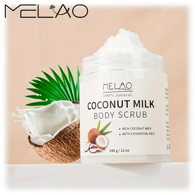 Эфирные масла и питательные вещества MELAO COCONUT BODY SCRUB Соль мертвого моря