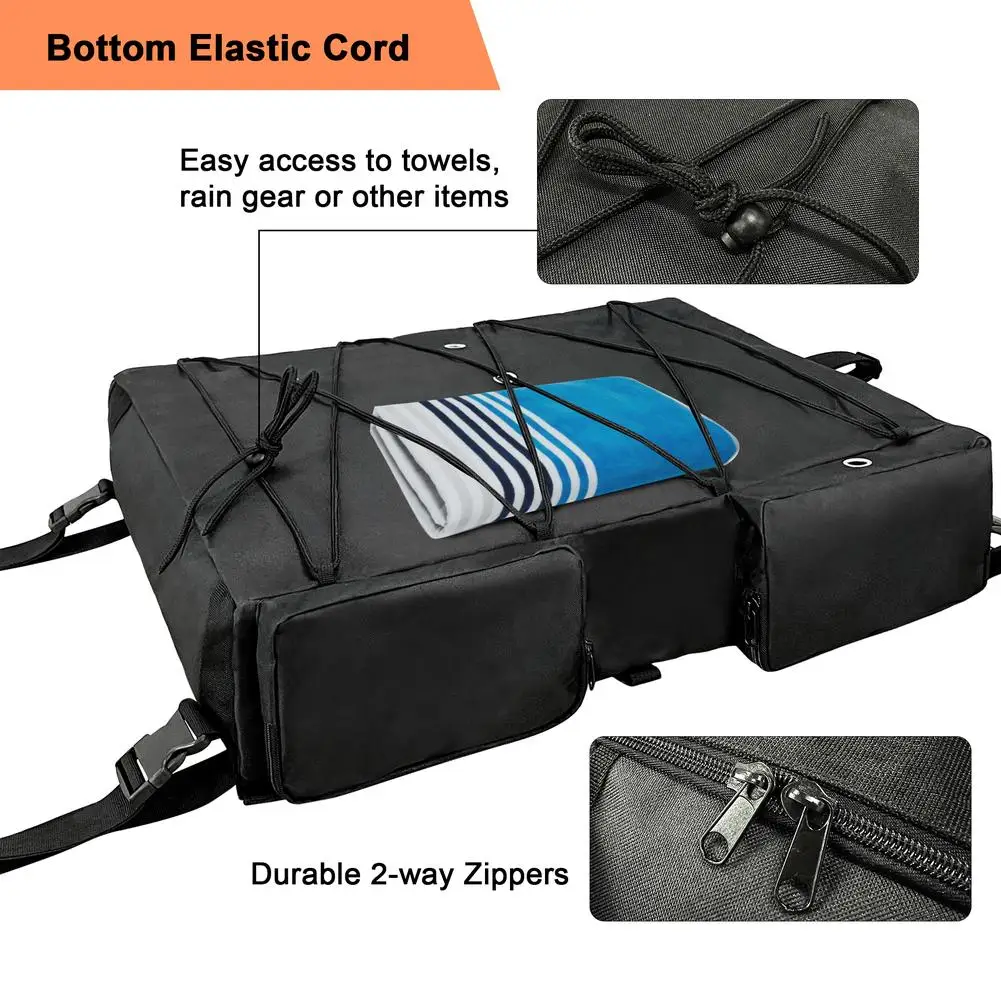 

Yfashion Boat Life Jackets T-top Storage Bag With Elastic Rope Waterproof Large Capacity 600d Oxford Cloth Storage Bag