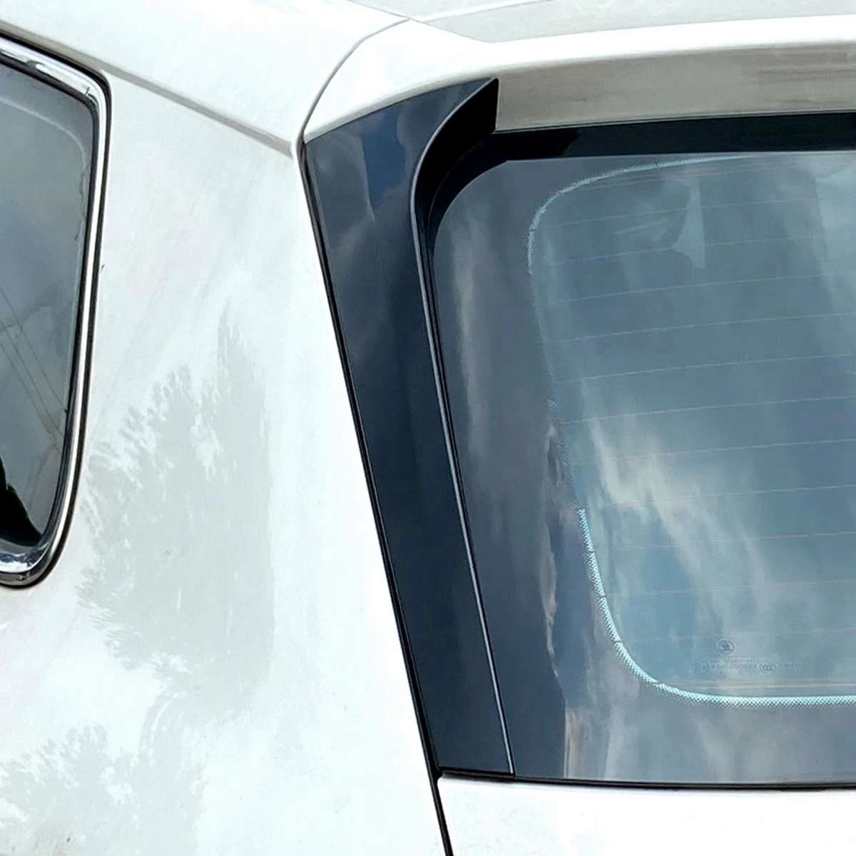 Пара вертикальных задних боковых спойлеров для Skoda Kodiaq глянцевая черная