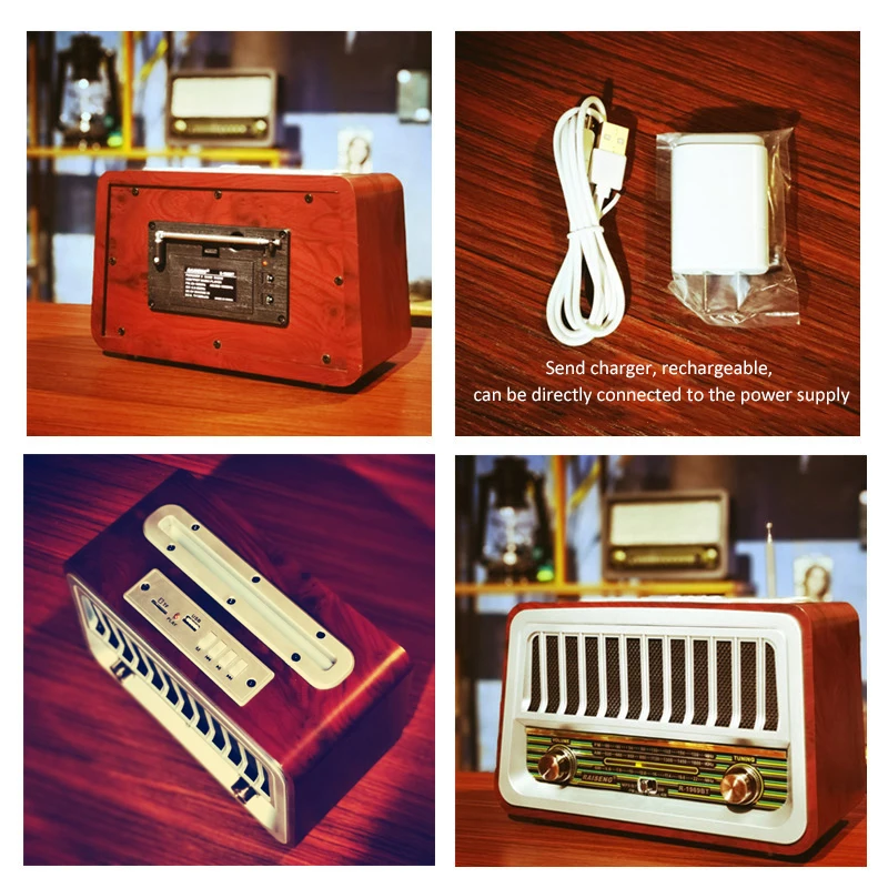Ретро портативный полный диапазон радио FM/AM/SW приемник беспроводной Bluetooth