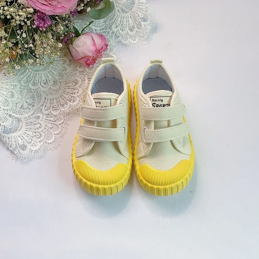 

New Canvas Girls Flats Shoes Korean Casual Unisex 2023 Fashion Spring Autumn Solid Oxford Boys Breathable Children Kids Loafers