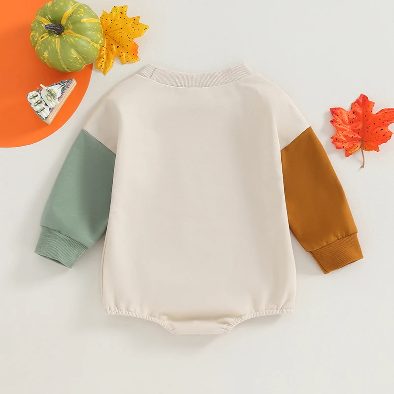 

Toddler Baby Sweatshirt Rompers Letter Print Long Sleeve Jumpsuit for Newborn Infant Cute Fall Clothes