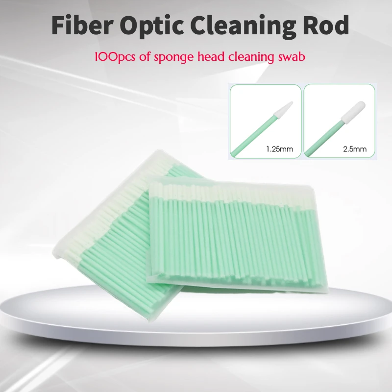 100PCS Fiber Cleaning Rod Fiber Optic Cleaning Sticks Fiber Optic Swabs For 1.25mm/2.5mm LC/SC/FC/ST Connectors FTTH Tool