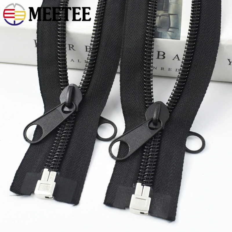 

Черная пластиковая нейлоновая молния Meetee 10 #80-300 см, длинная молния с открытым концом для палатки, «сделай сам», портняжное шитье, сумка, аксе...
