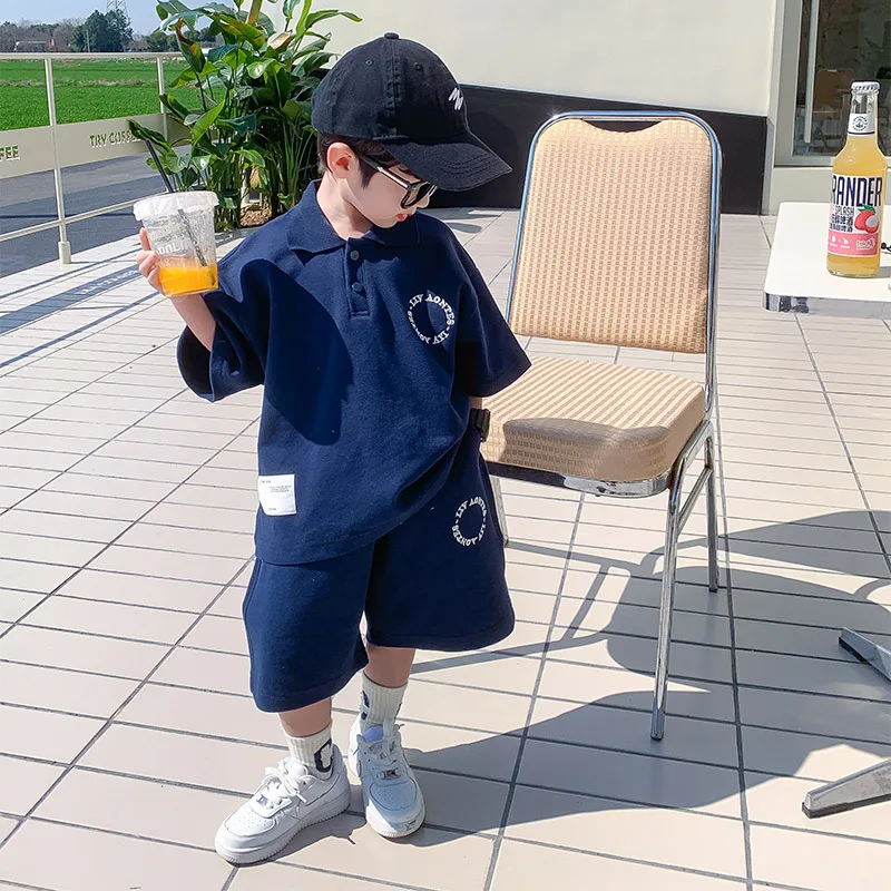 Clothing 2023 New Fashion Kids Clothes Boys Summer Suit Shor