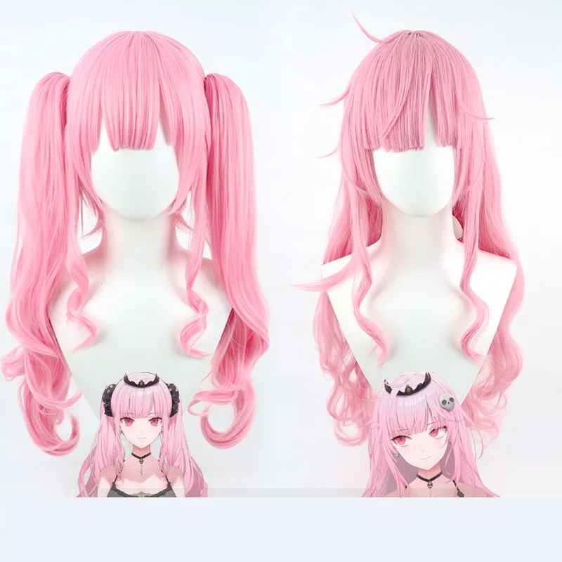 

Парик для косплея Hololive Vtuber, термостойкий искусственный волос Мори каллиопа, длиной 90 см, розовые волнистые, для Хэллоуина, 2 вида