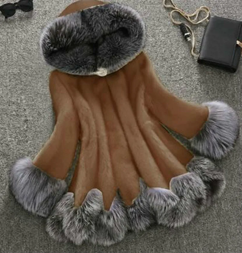 2023 New Winter Imitation Mink Fur Casual Coat Women's Thick Warm Ladies Fur Coat Mid-length